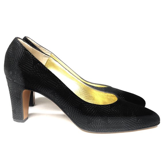 BRUNO MAGLI Black Circle Motif Pumps #939 - Picture 4 of 8